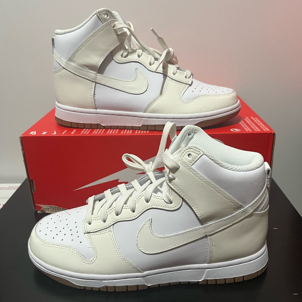 Nike Dunk High Sail Gum White Shoes Dd1869-109 Size 8.5w/7m New